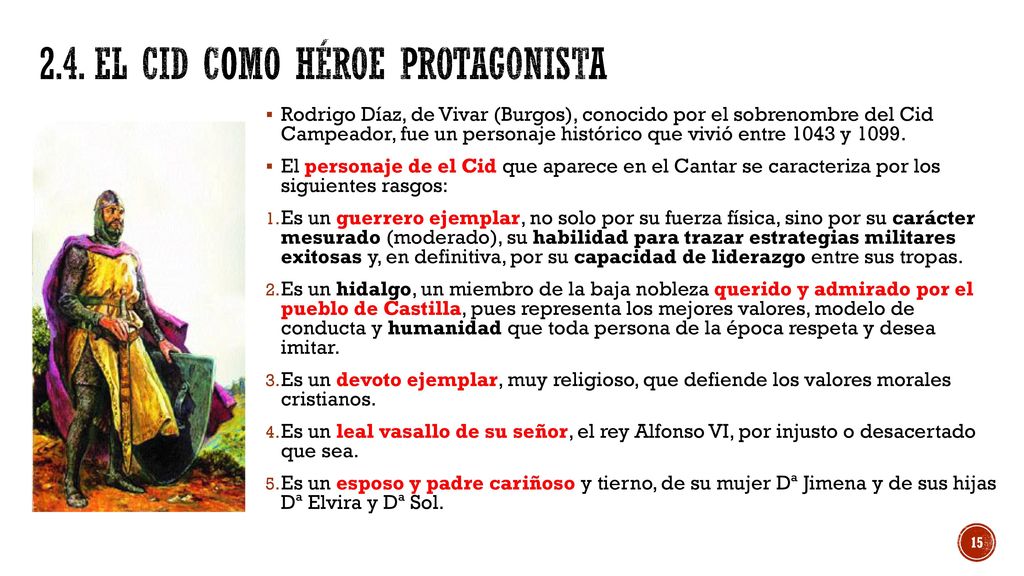 2.4. El Cid como héroe protagonista