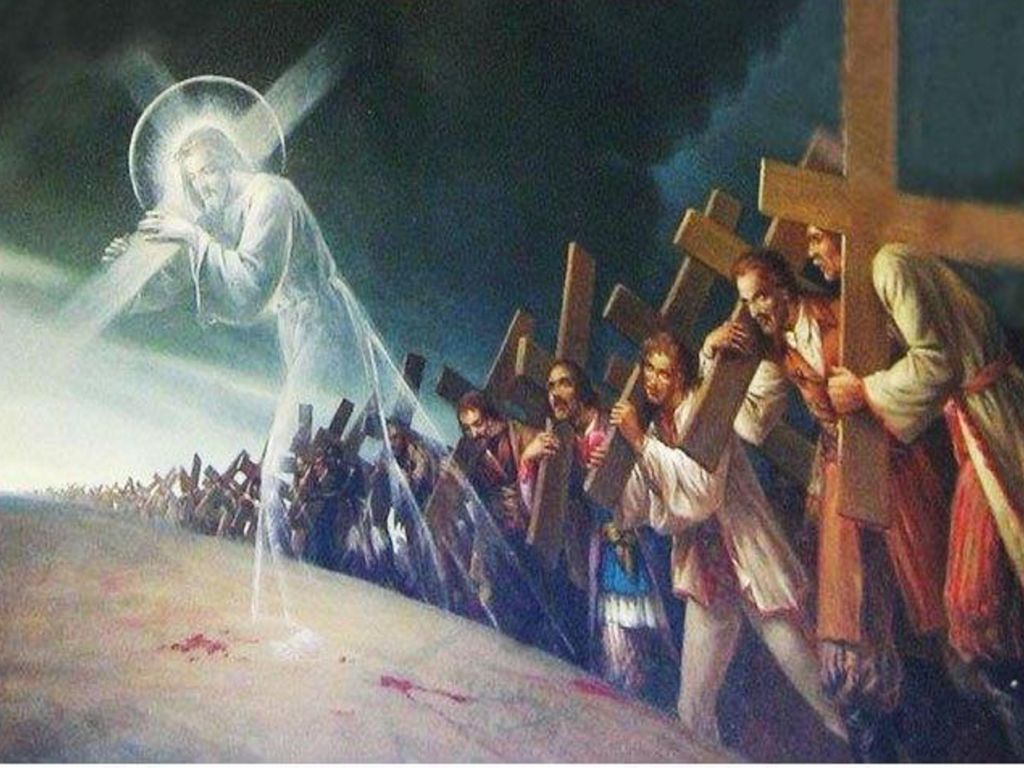 En el Evangelio, Jesús anuncia a los discípulos su Pasión y Cruz