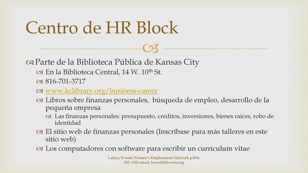 Centro de HR Block Parte de la Biblioteca Pública de Kansas City