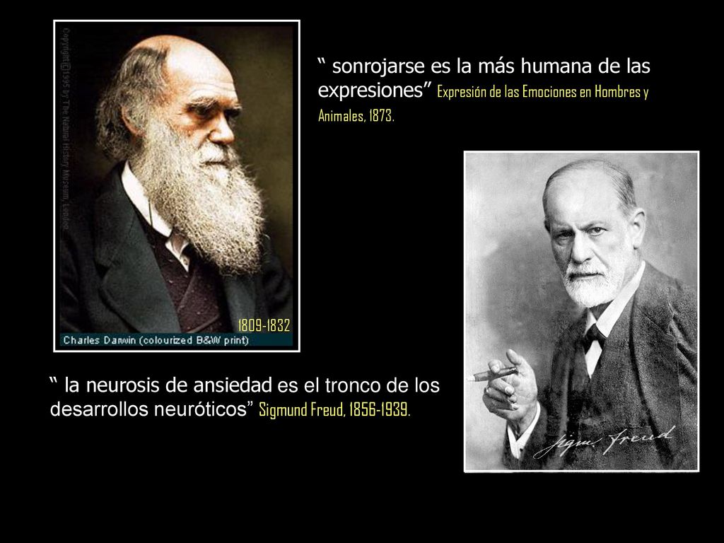 sonrojarse es la más humana de las expresiones Expresión de las Emociones en Hombres y Animales, 1873.