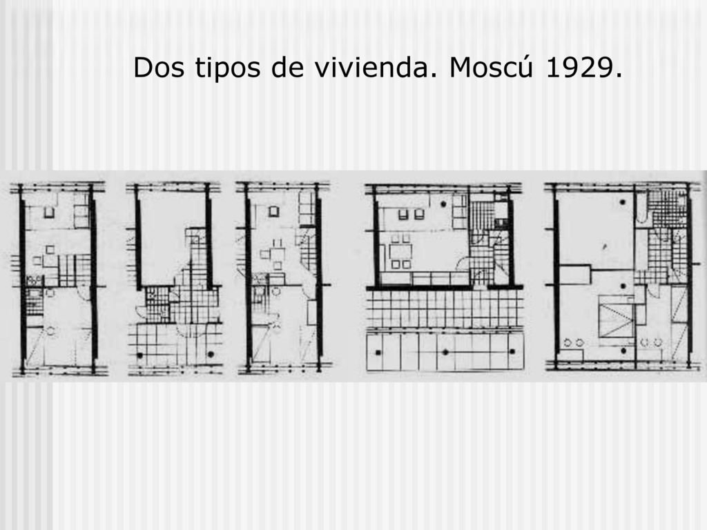 Dos tipos de vivienda. Moscú 1929.