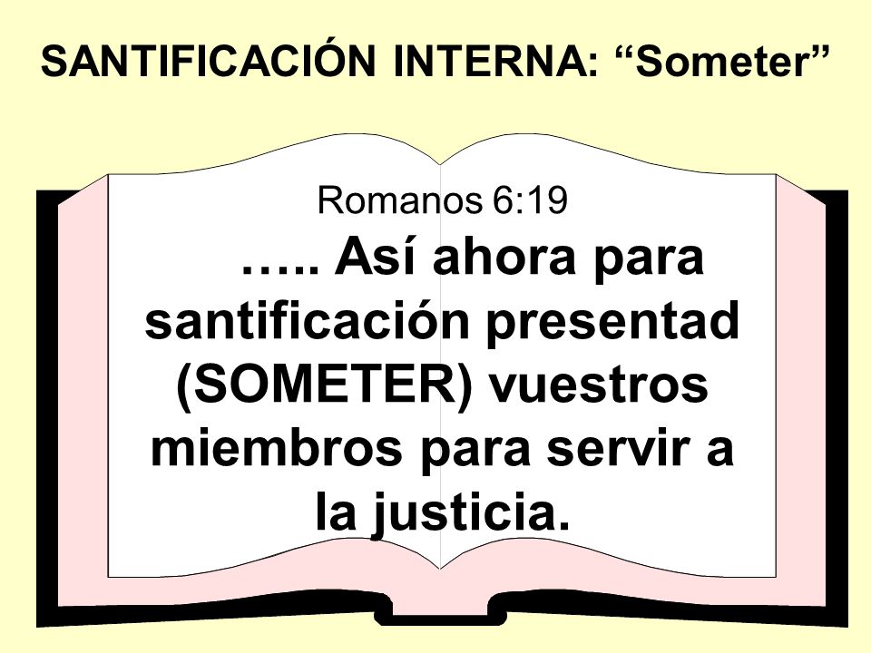 SANTIFICACIÓN INTERNA: Someter