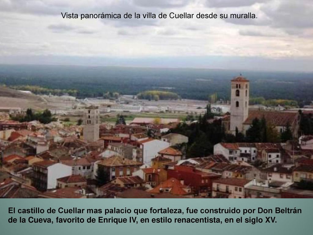 Vista panorámica de la villa de Cuellar desde su muralla.