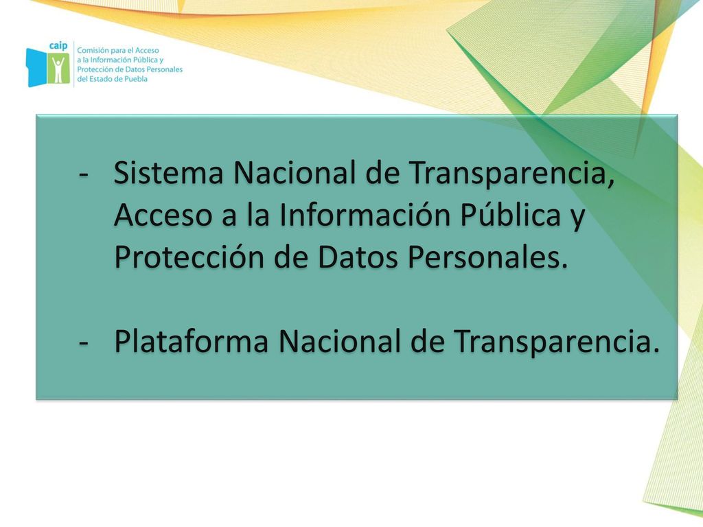 Sistema Nacional de Transparencia, Acceso a la Información Pública y Protección de Datos Personales.