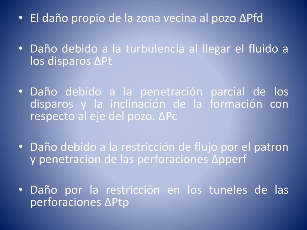 El daño propio de la zona vecina al pozo ΔPfd
