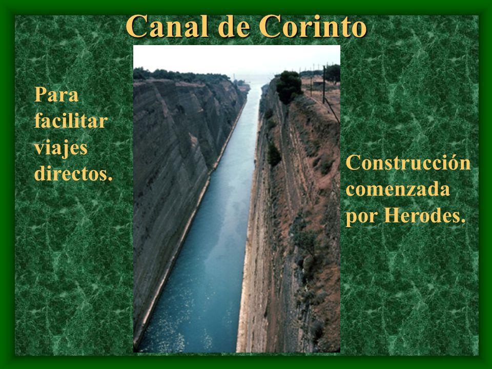 Canal de Corinto Para facilitar viajes directos.