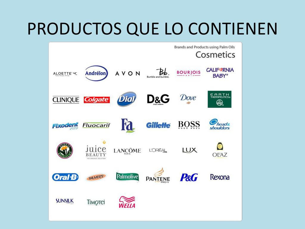 PRODUCTOS QUE LO CONTIENEN