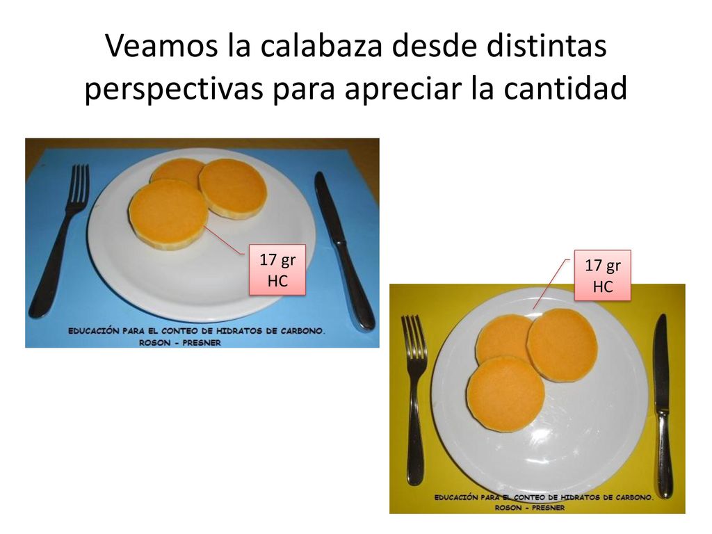 Veamos la calabaza desde distintas perspectivas para apreciar la cantidad