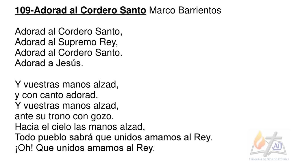 109-Adorad al Cordero Santo Marco Barrientos