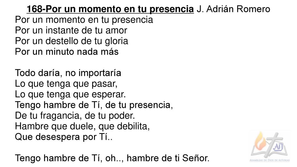 168-Por un momento en tu presencia J. Adrián Romero