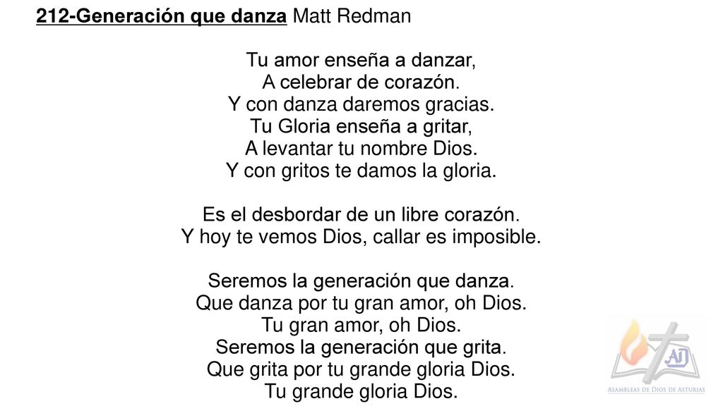 212-Generación que danza Matt Redman Tu amor enseña a danzar,