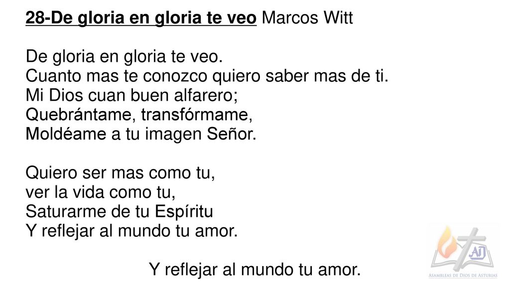 28-De gloria en gloria te veo Marcos Witt