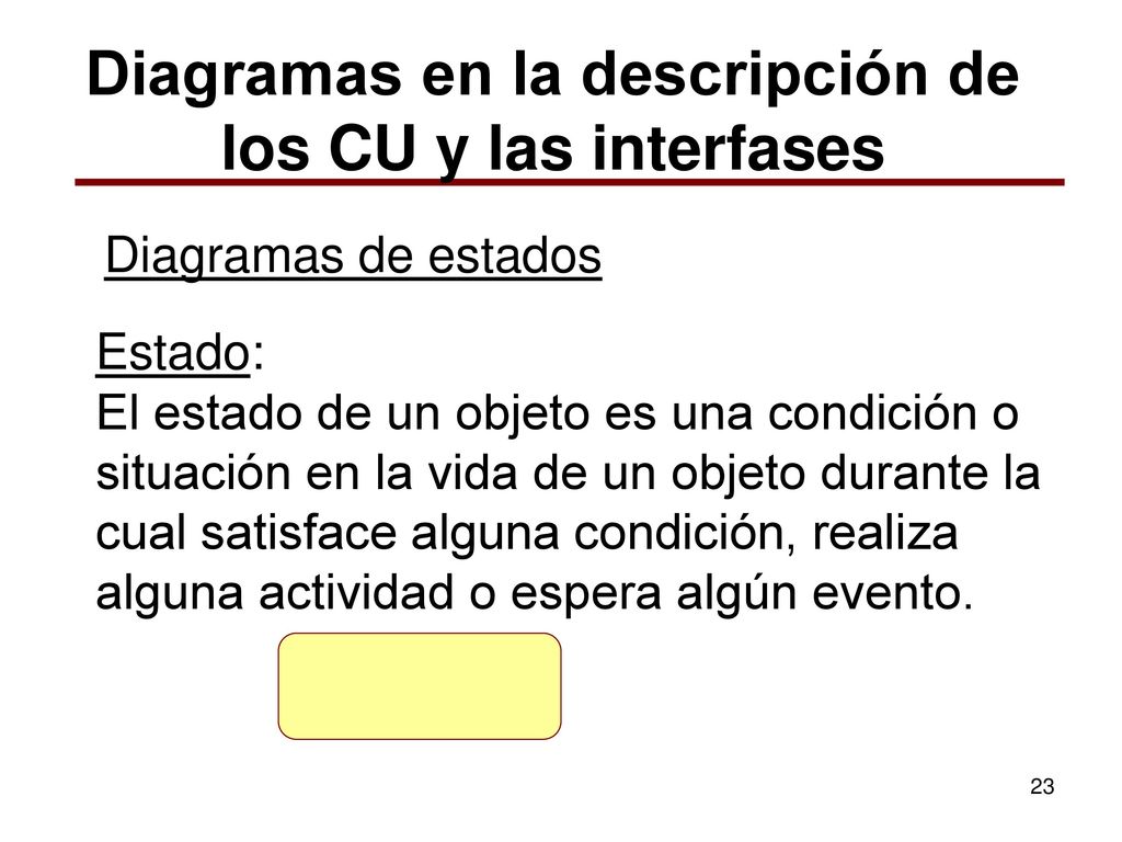 Diagramas en la descripción de los CU y las interfases