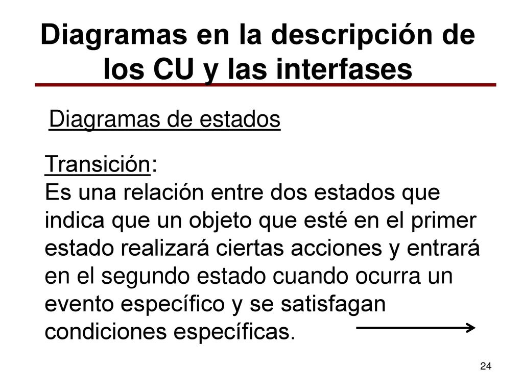 Diagramas en la descripción de los CU y las interfases