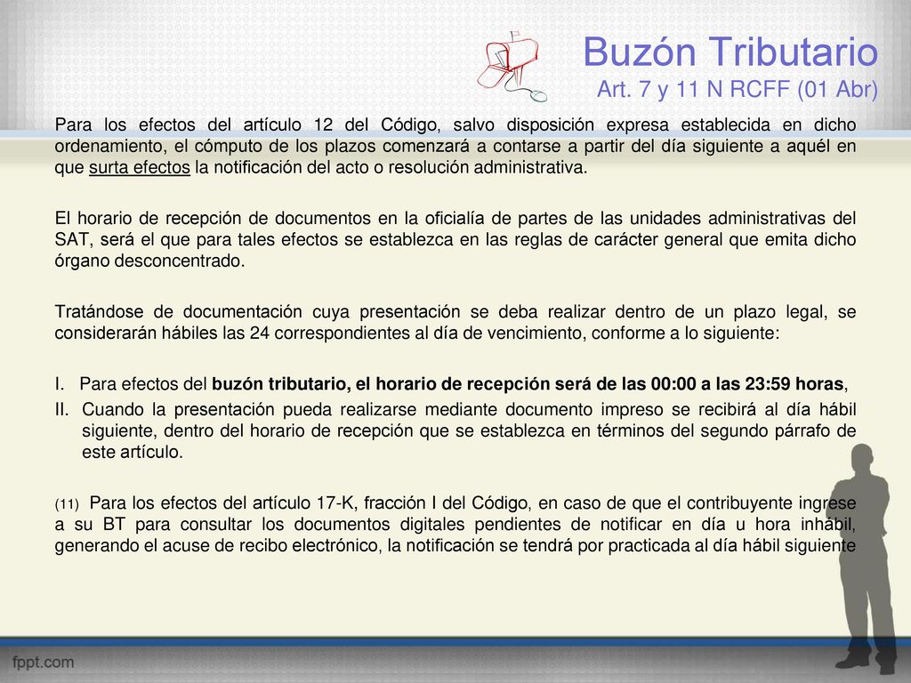 Buzón Tributario Art. 7 y 11 N RCFF (01 Abr)