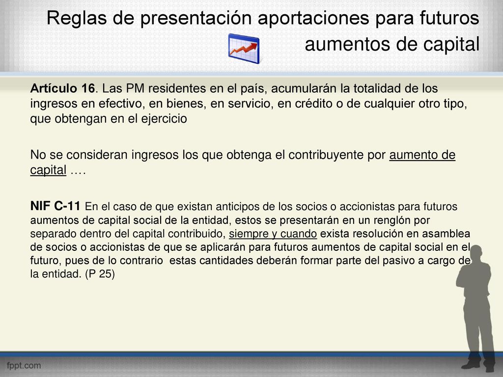 Reglas de presentación aportaciones para futuros aumentos de capital