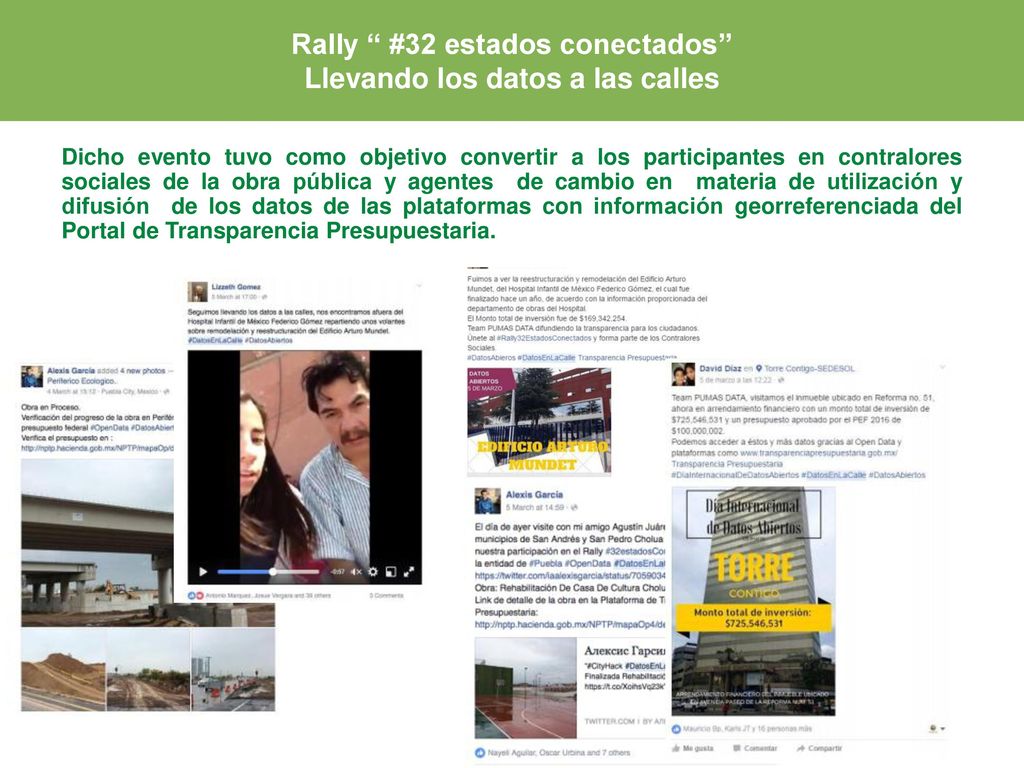 Rally #32 estados conectados Llevando los datos a las calles
