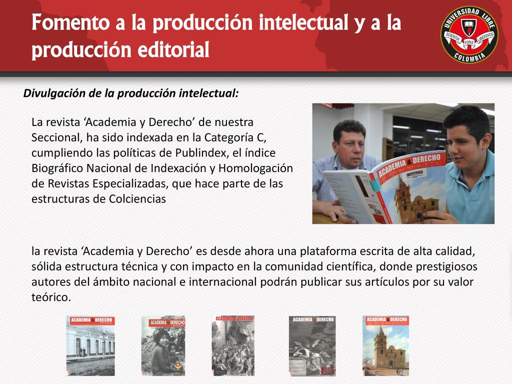 Fomento a la producción intelectual y a la producción editorial