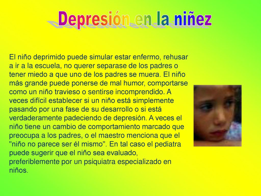 Depresión en la niñez
