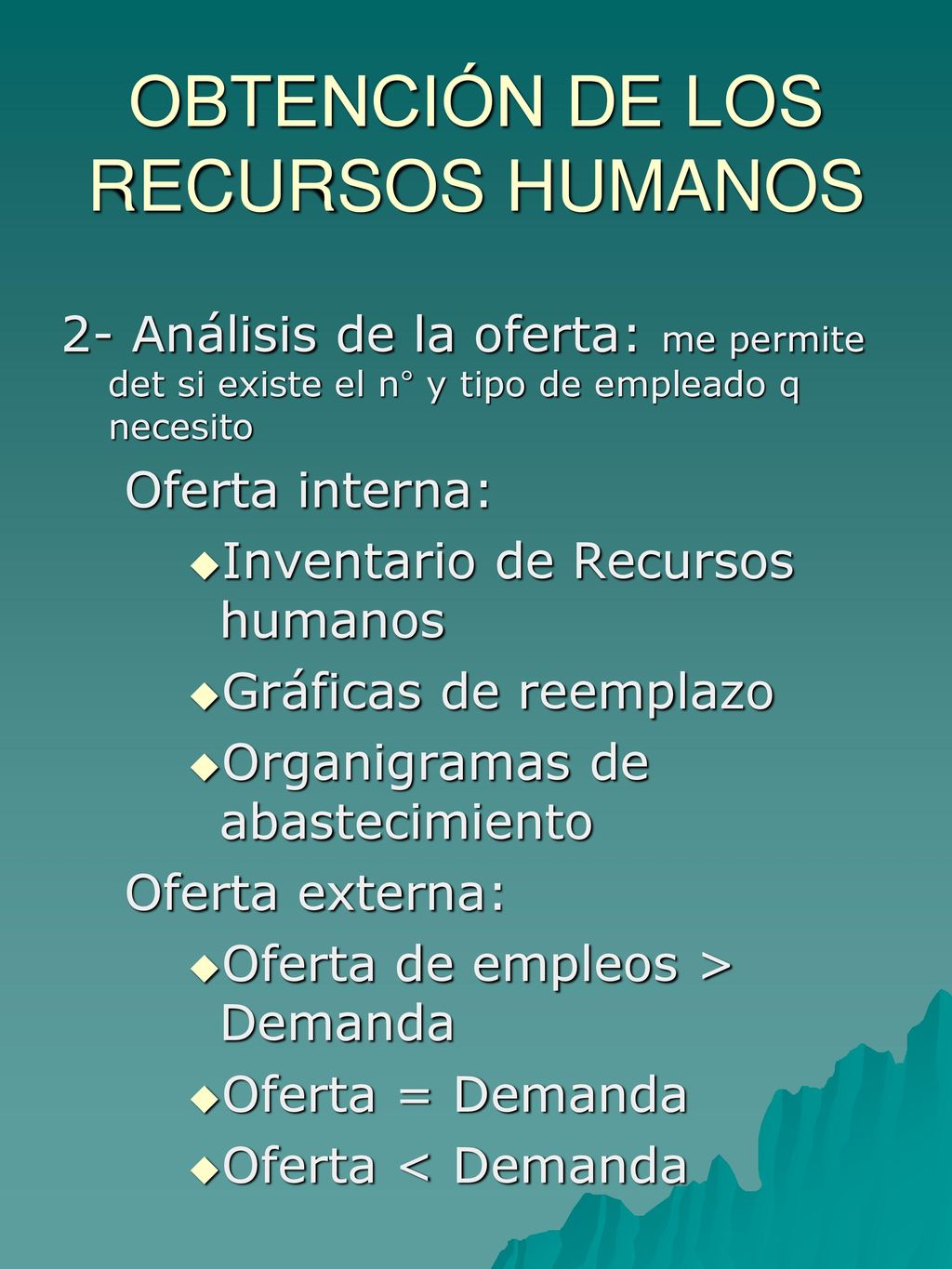 OBTENCIÓN DE LOS RECURSOS HUMANOS