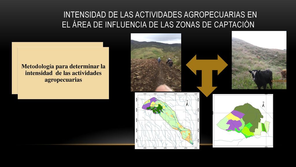intensidad de las actividades agropecuarias en el área de influencia de las zonas de captación