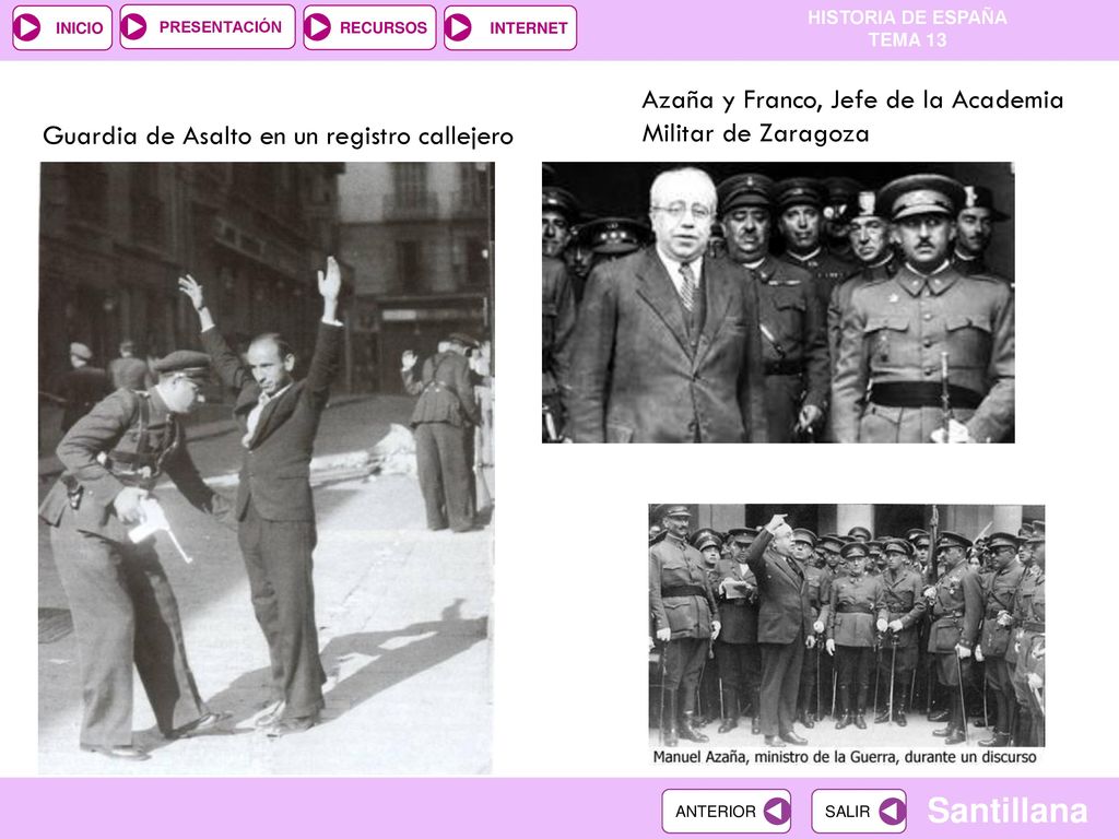 Azaña y Franco, Jefe de la Academia Militar de Zaragoza