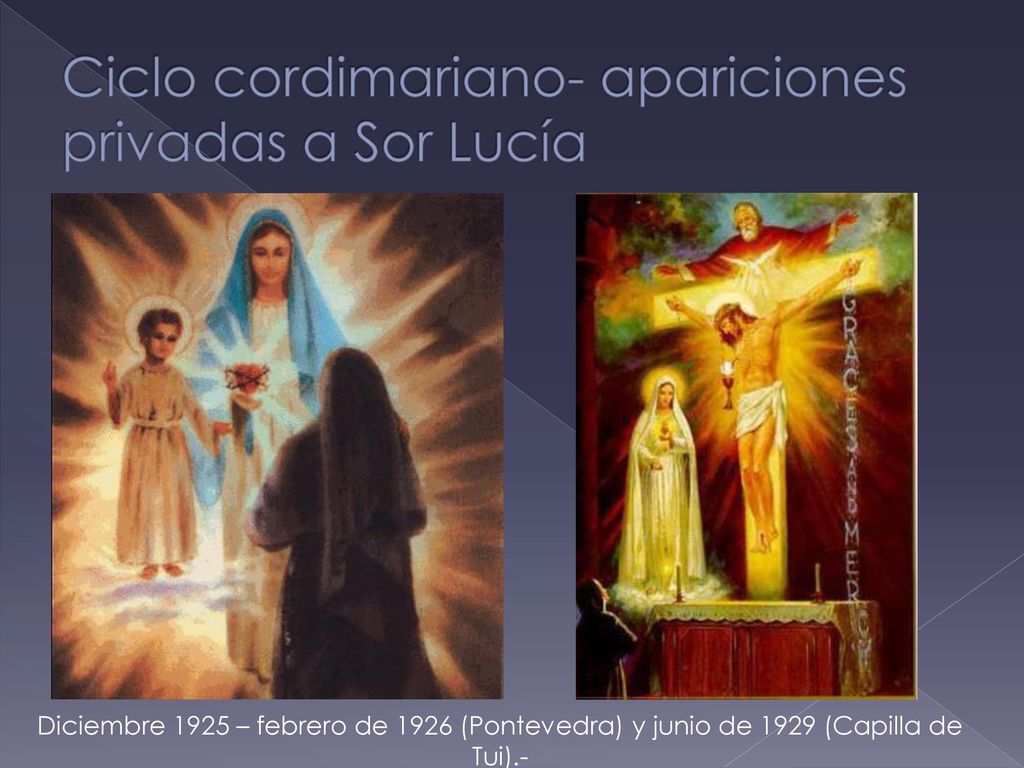 Ciclo cordimariano- apariciones privadas a Sor Lucía