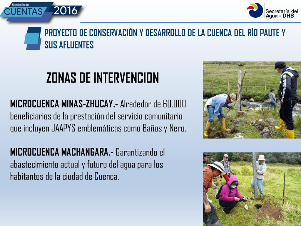 PROYECTO DE CONSERVACIÓN Y DESARROLLO DE LA CUENCA DEL RÍO PAUTE Y SUS AFLUENTES
