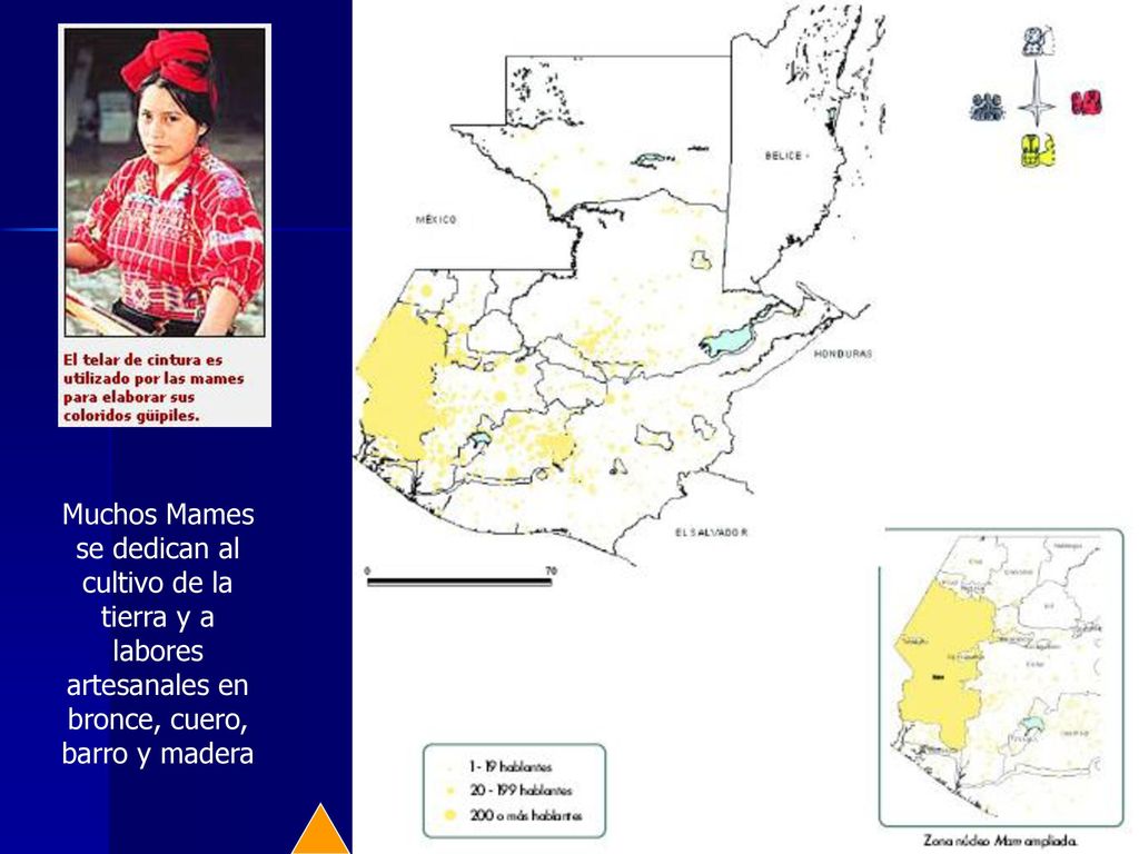 Muchos Mames se dedican al cultivo de la tierra y a labores artesanales en bronce, cuero, barro y madera