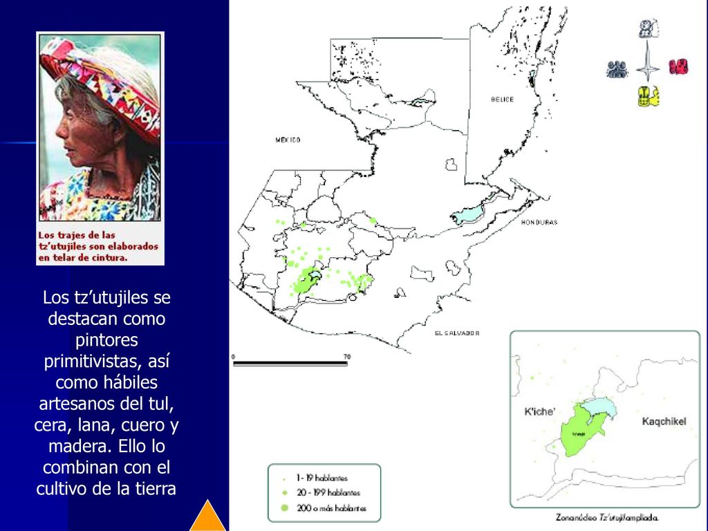 Los tz’utujiles se destacan como pintores primitivistas, así como hábiles artesanos del tul, cera, lana, cuero y madera.