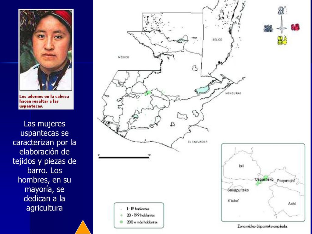 Las mujeres uspantecas se caracterizan por la elaboración de tejidos y piezas de barro.