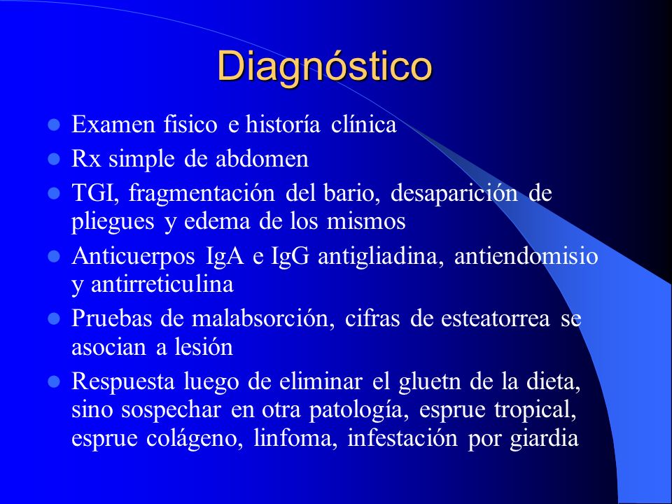 Diagnóstico Examen fisico e historía clínica Rx simple de abdomen
