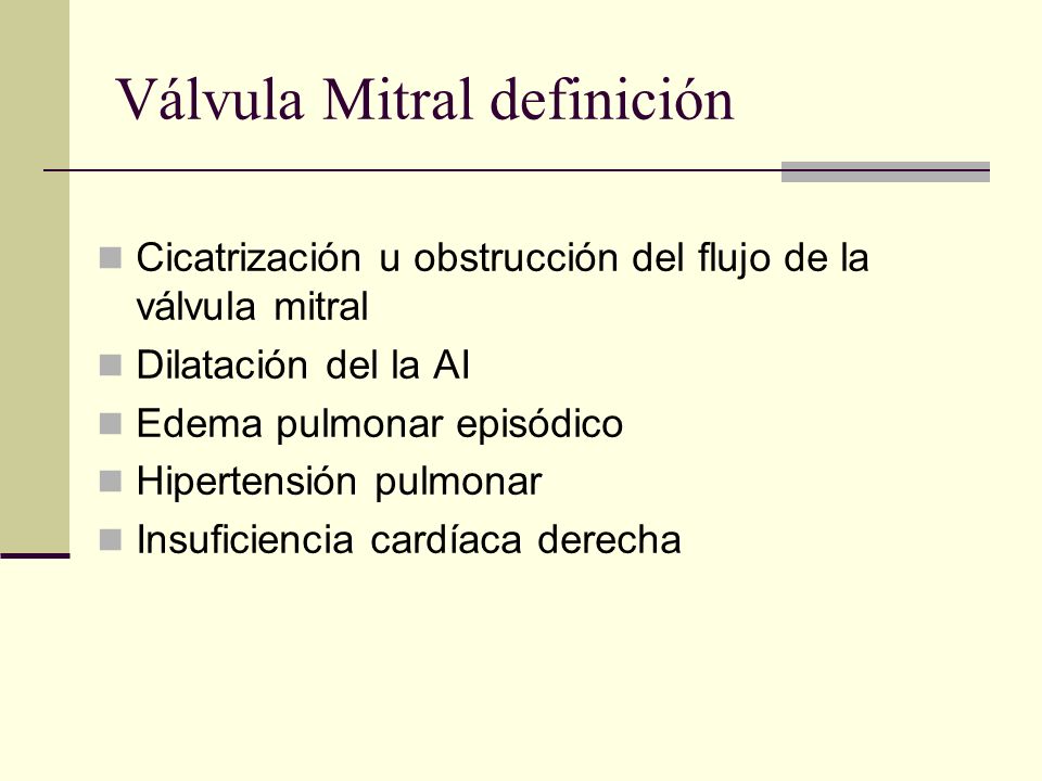 Válvula Mitral definición