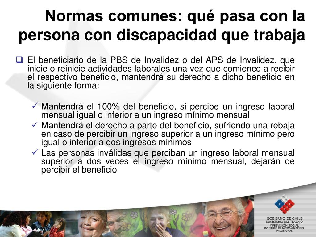 Normas comunes: qué pasa con la persona con discapacidad que trabaja