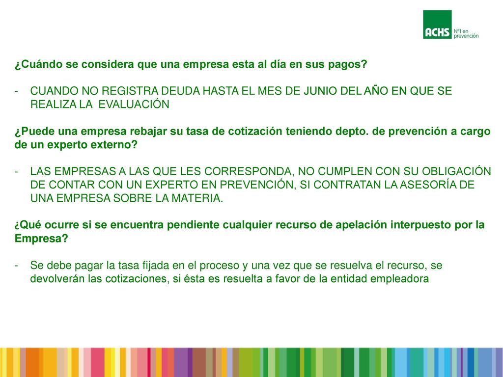 ¿Cuándo se considera que una empresa esta al día en sus pagos