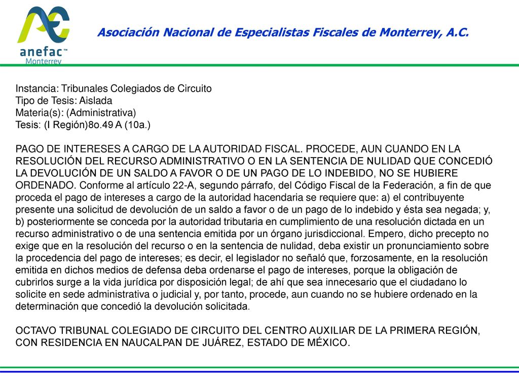 Asociación Nacional de Especialistas Fiscales de Monterrey, A.C.