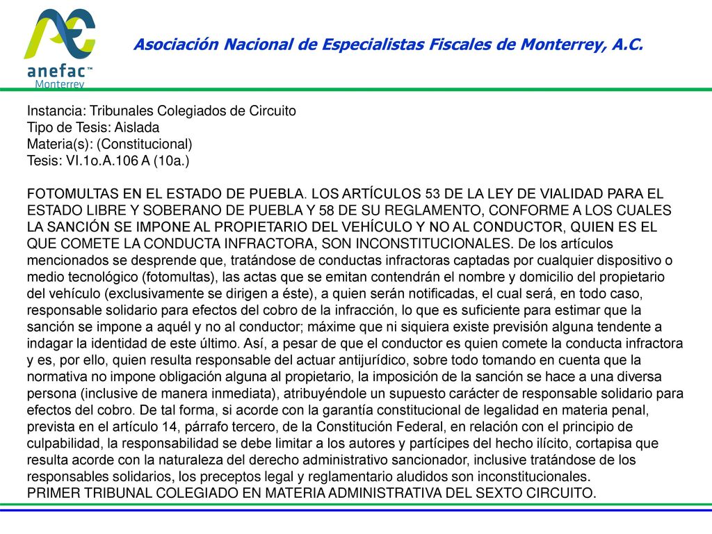 Asociación Nacional de Especialistas Fiscales de Monterrey, A.C.
