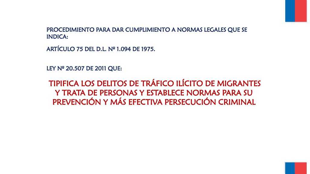 PROCEDIMIENTO PARA DAR CUMPLIMIENTO A NORMAS LEGALES QUE SE INDICA: