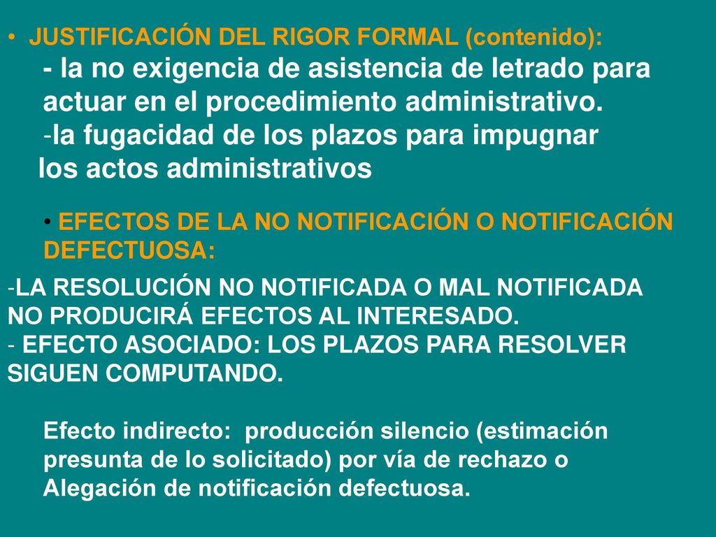 la fugacidad de los plazos para impugnar los actos administrativos