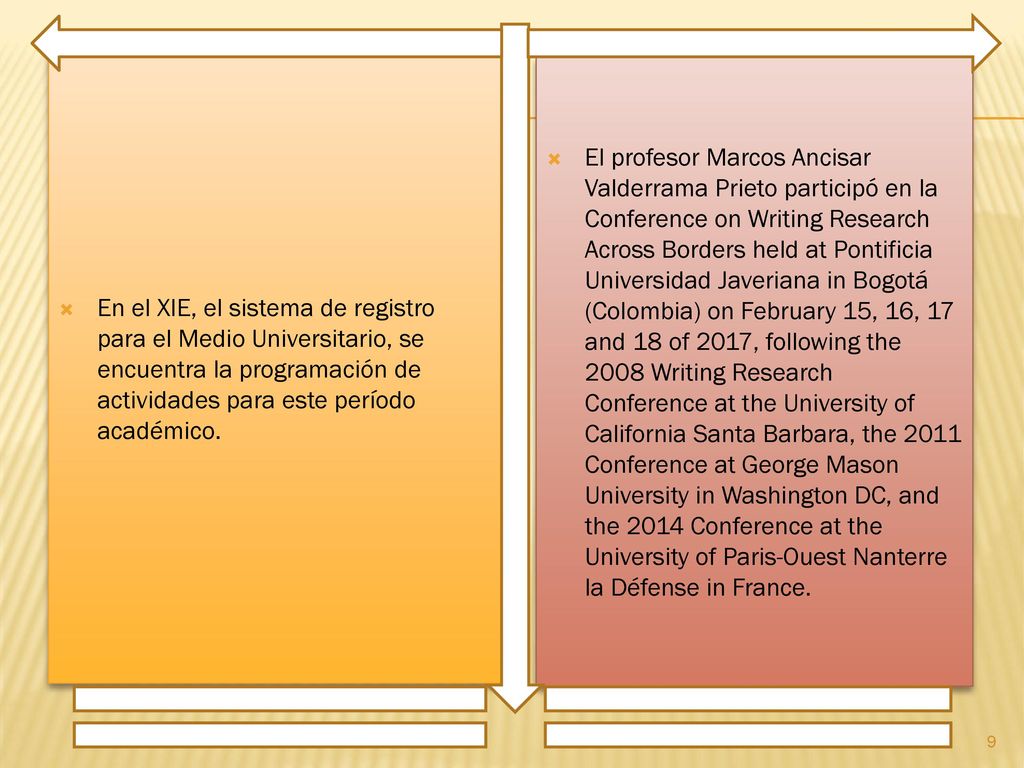 En el XIE, el sistema de registro para el Medio Universitario, se encuentra la programación de actividades para este período académico.