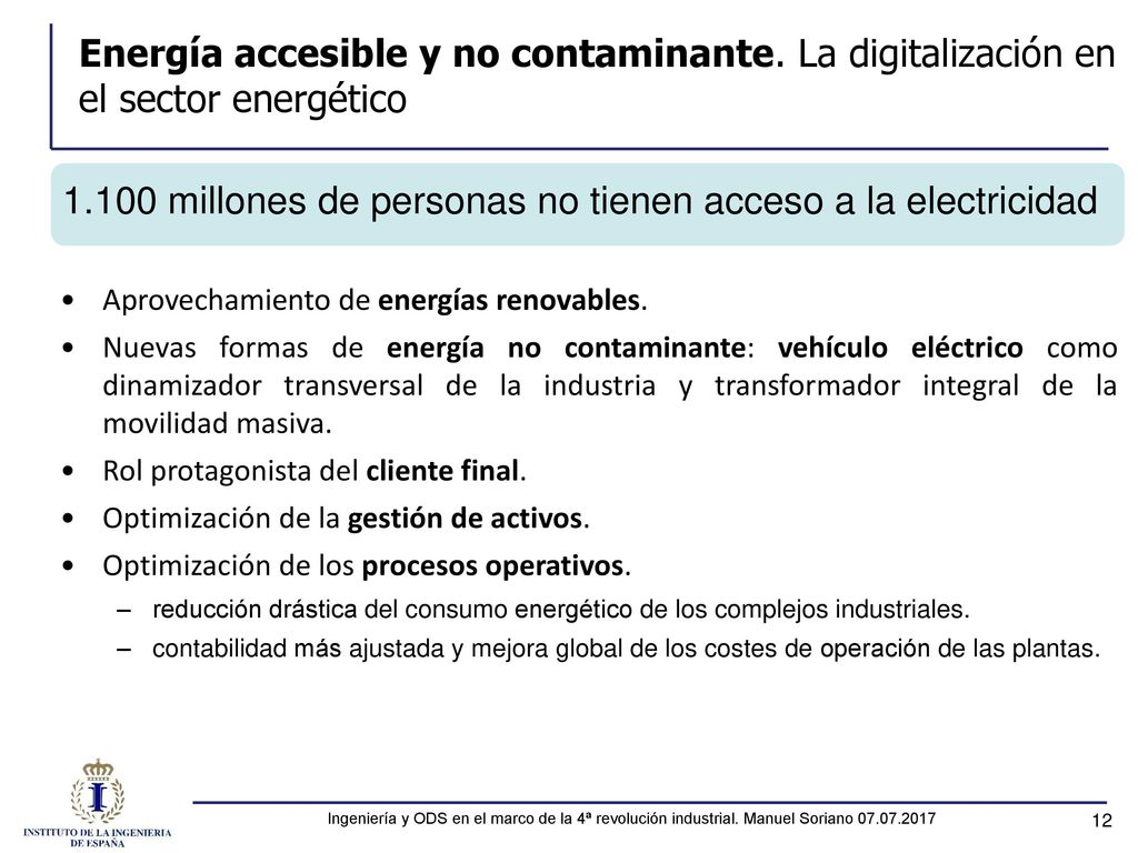 1.100 millones de personas no tienen acceso a la electricidad