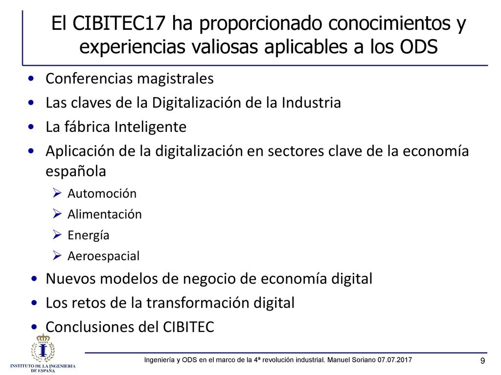 El CIBITEC17 ha proporcionado conocimientos y experiencias valiosas aplicables a los ODS