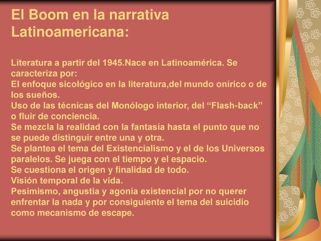 El Boom en la narrativa Latinoamericana: Literatura a partir del 1945