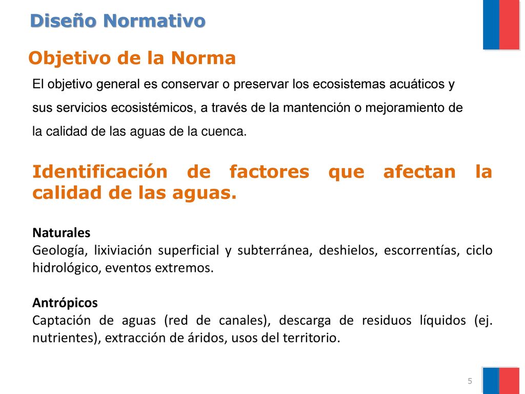 Identificación de factores que afectan la calidad de las aguas.