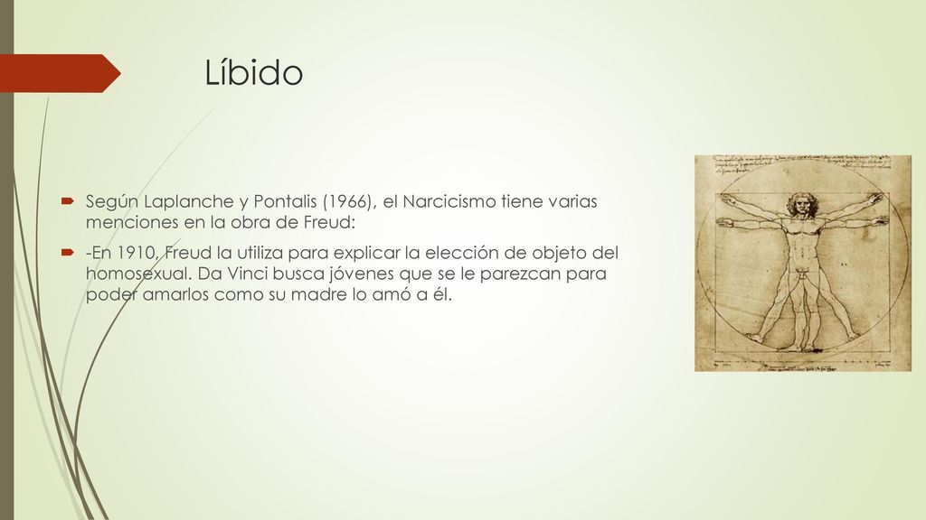 Líbido Según Laplanche y Pontalis (1966), el Narcicismo tiene varias menciones en la obra de Freud: