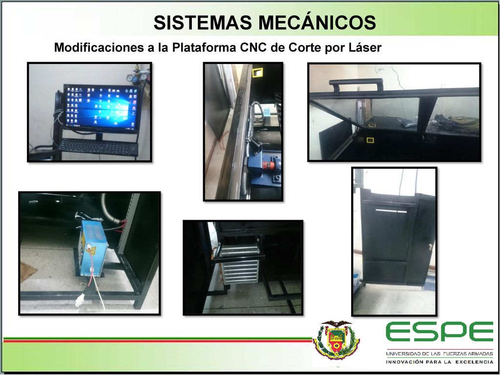 SISTEMAS MECÁNICOS Modificaciones a la Plataforma CNC de Corte por Láser