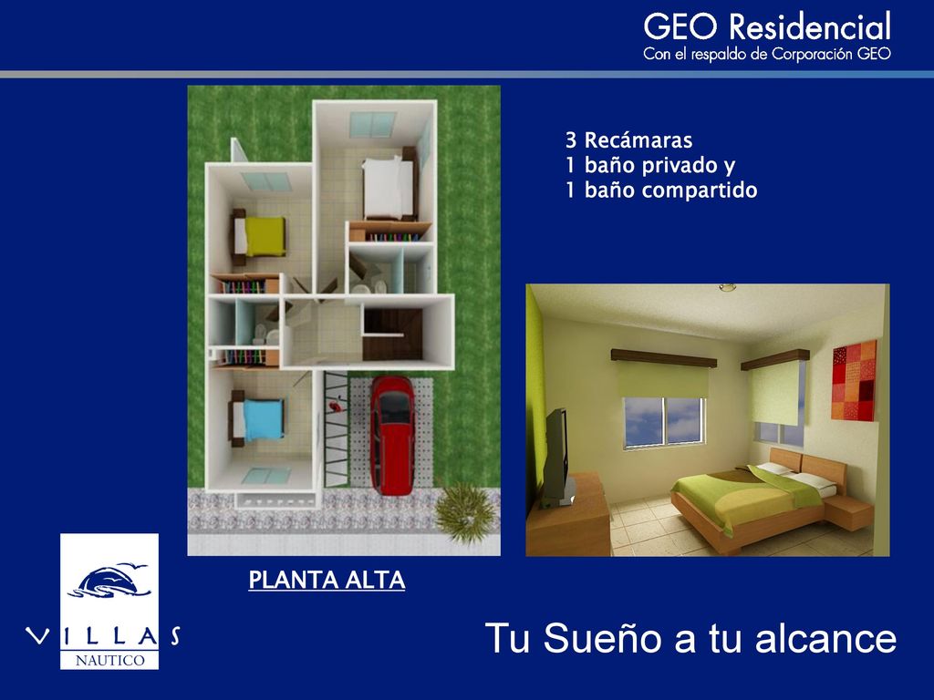 3 Recámaras 1 baño privado y 1 baño compartido PLANTA ALTA