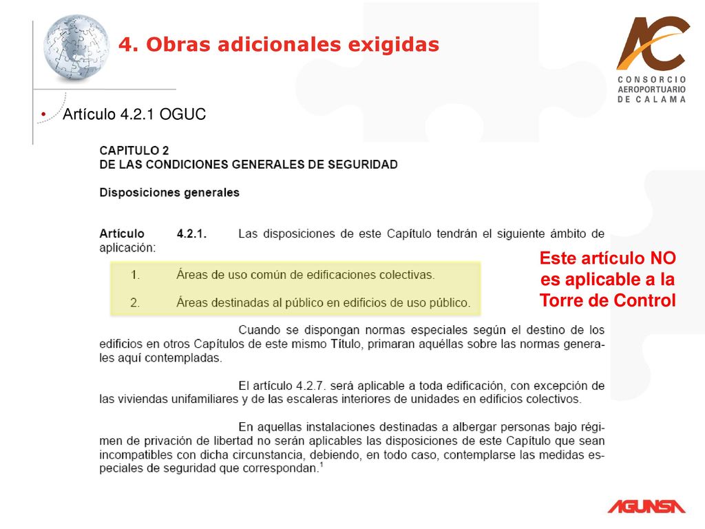 Este artículo NO es aplicable a la Torre de Control