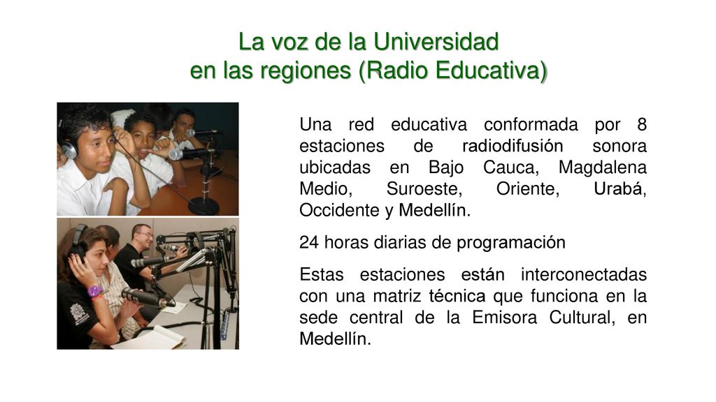 La voz de la Universidad en las regiones (Radio Educativa)