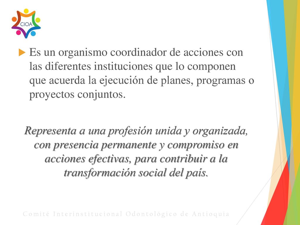 Es un organismo coordinador de acciones con las diferentes instituciones que lo componen que acuerda la ejecución de planes, programas o proyectos conjuntos.
